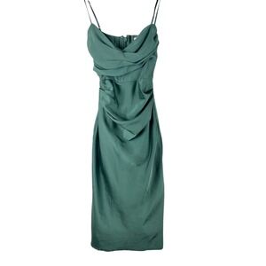 House of CB Midi Dress Corset Bodice Spaghetti Strap Evening Wear Size XS